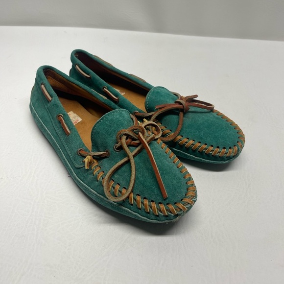 rare polo ralph lauren vintage women’s Loafers size 9.5 green - Picture 1 of 6